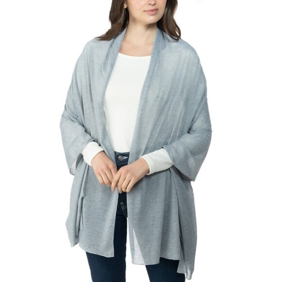 Jenni by Jennifer Moore Accessories - Jenni by Jennifer Moore Womens On Repeat Jersey Wrap Scarf in Heather Gray $30